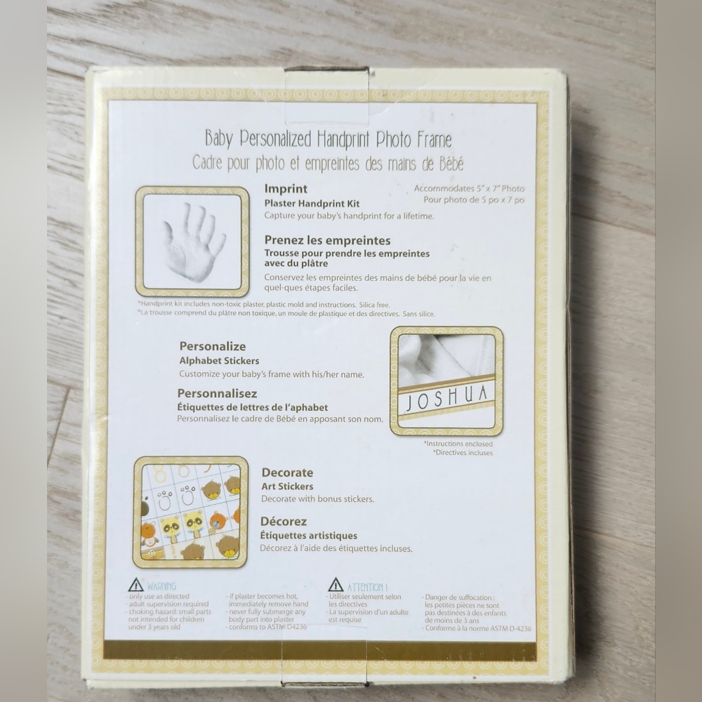 Baby Handprint Photo Frame Gift Set - Picture 2 of 2